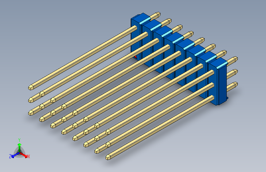 彩色公头100mil(2.54mm)系列-DS1021_blue_3x08p_100mil_Type43_rev1.0