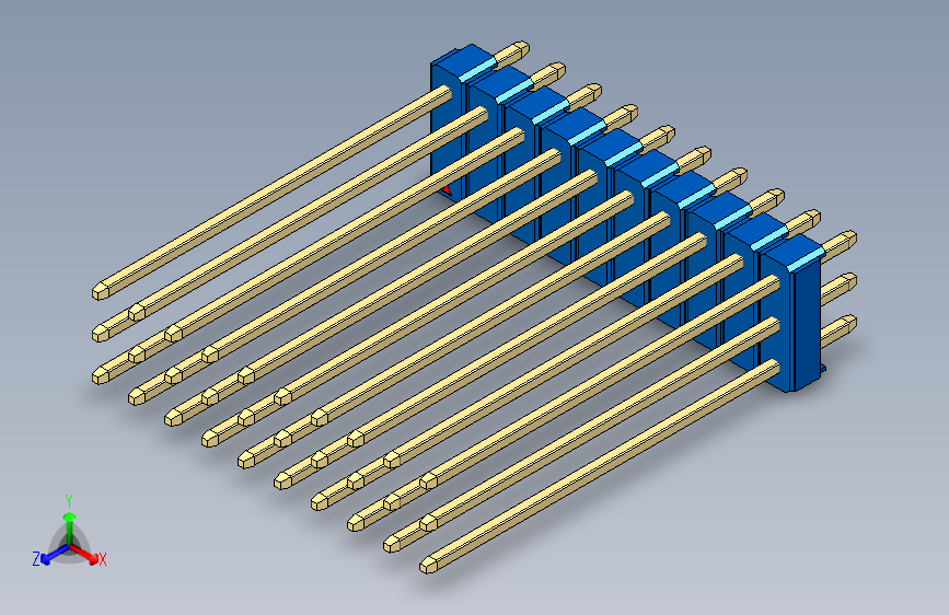 彩色公头100mil（2.54mm）系列-DS1021_blue_3x10p_100mil_Type43_rev1.0