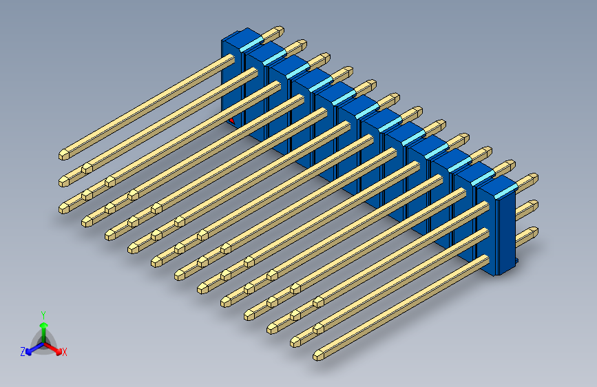 彩色公头100mil（2.54mm）系列-DS1021_blue_3x12p_100mil_Type19_rev1.0