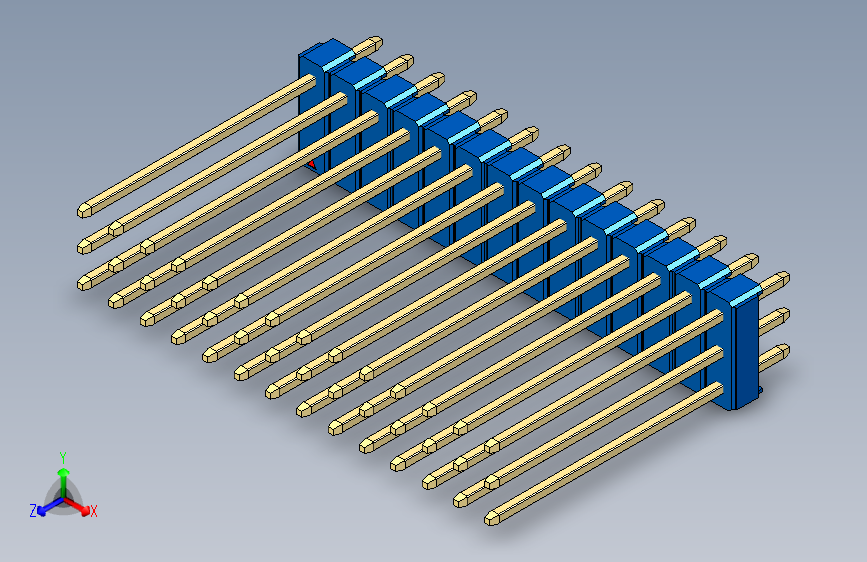 彩色公头100mil（2.54mm）系列-DS1021_blue_3x14p_100mil_Type19_rev1.0
