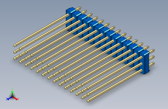 彩色公头100mil（2.54mm）系列-DS1021_blue_3x14p_100mil_Type43_rev1.0