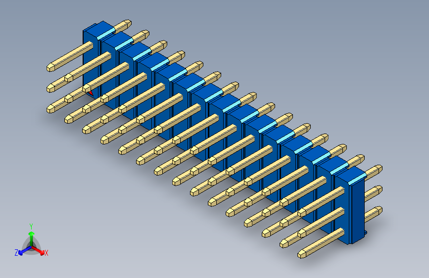 彩色公头100mil（2.54mm）系列-DS1021_blue_3x15p_100mil_Type1_rev1.0