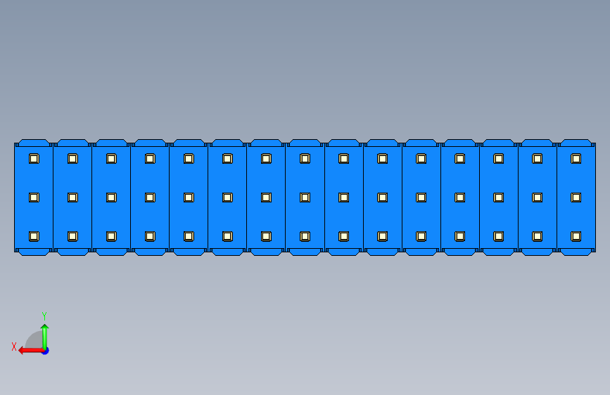 彩色公头100mil(2.54mm)系列-DS1021_blue_3x15p_100mil_Type5_rev1.0 背面视图
