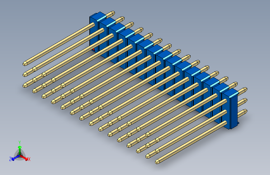 彩色公头100mil（2.54mm）系列-DS1021_blue_3x15p_100mil_Type19_rev1.0