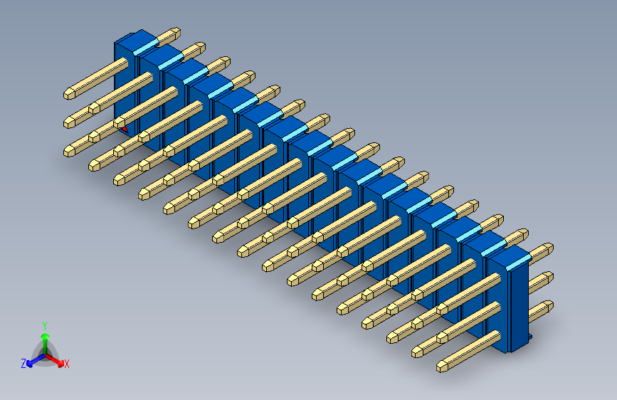 彩色公头100mil（2.54mm）系列-DS1021_blue_3x16p_100mil_Type1_rev1.0