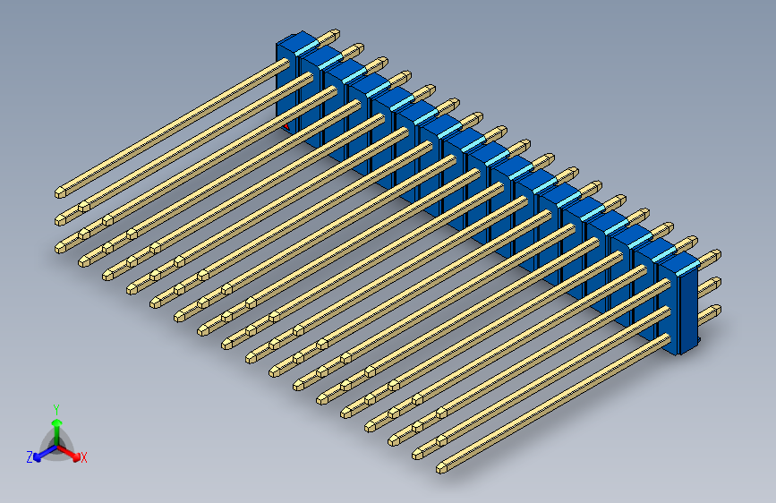 彩色公头100mil（2.54mm）系列-DS1021_blue_3x17p_100mil_Type43_rev1.0