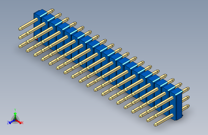 彩色公头100mil（2.54mm）系列-DS1021_blue_3x19p_100mil_Type1_rev1.0