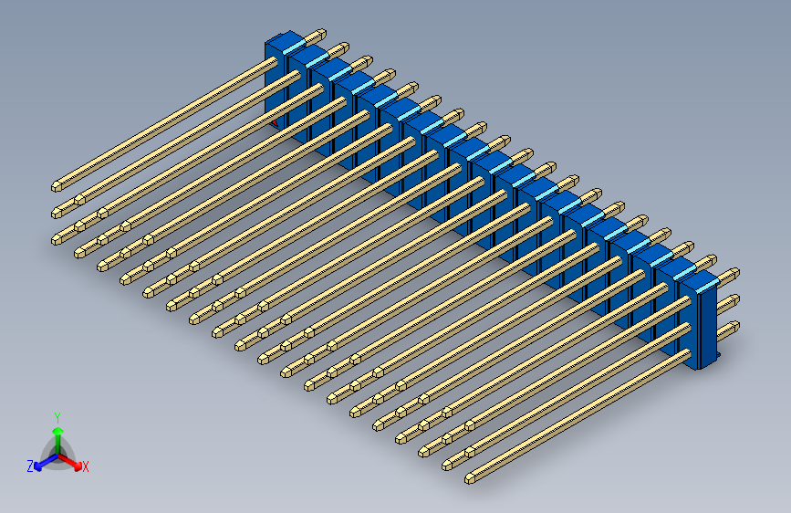 彩色公头100mil（2.54mm）系列-DS1021_blue_3x19p_100mil_Type43_rev1.0