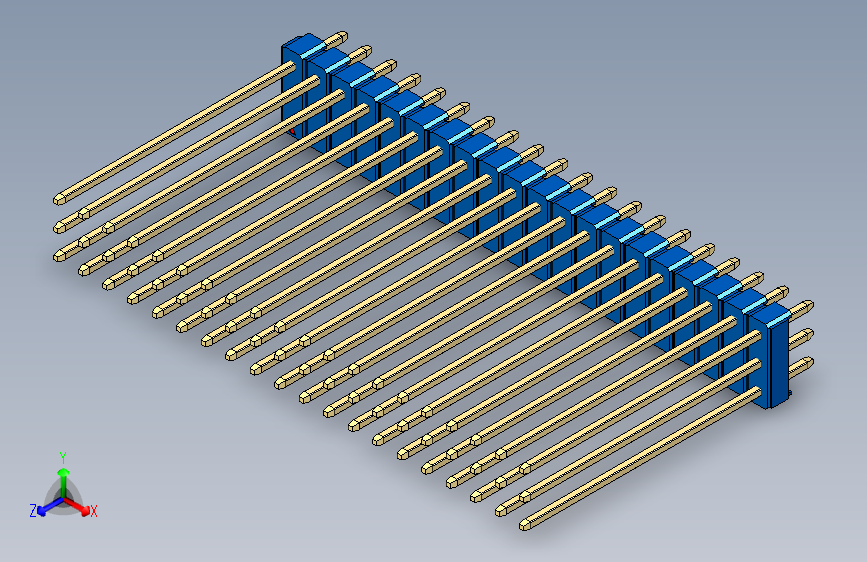 彩色公头100mil(2.54mm)系列-DS1021_blue_3x20p_100mil_Type43_rev1.0