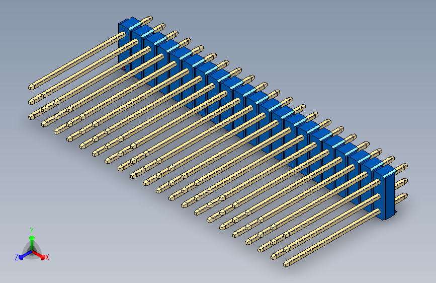 彩色公头100mil（2.54mm）系列-DS1021_blue_3x21p_100mil_Type19_rev1.0