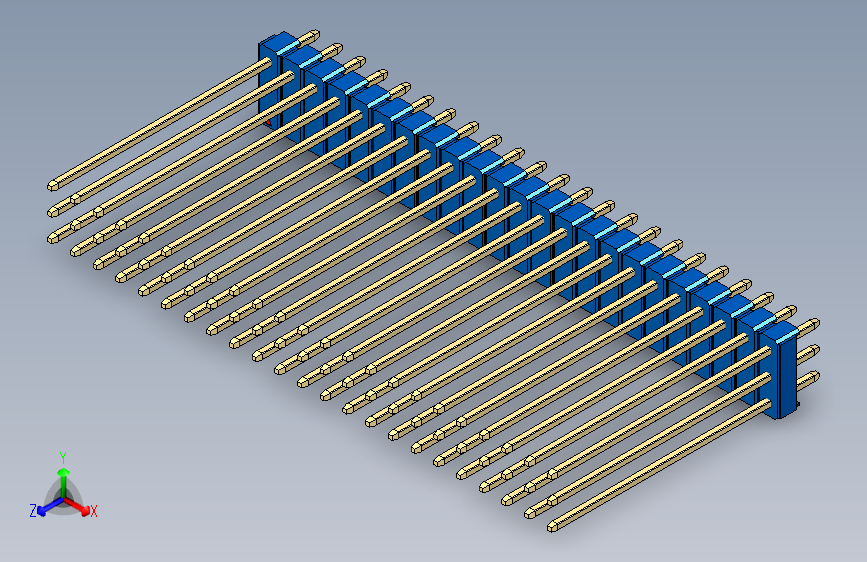 彩色公头100mil（2.54mm）系列-DS1021_blue_3x23p_100mil_Type43_rev1.0