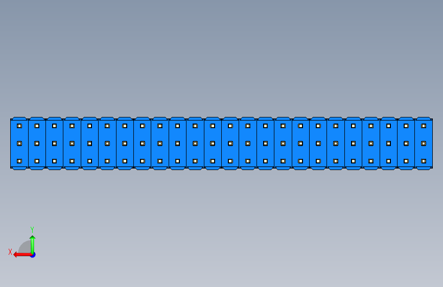 彩色公头100mil(2.54mm)系列-DS1021_blue_3x24p_100mil_Type43_rev1.0 背面视图