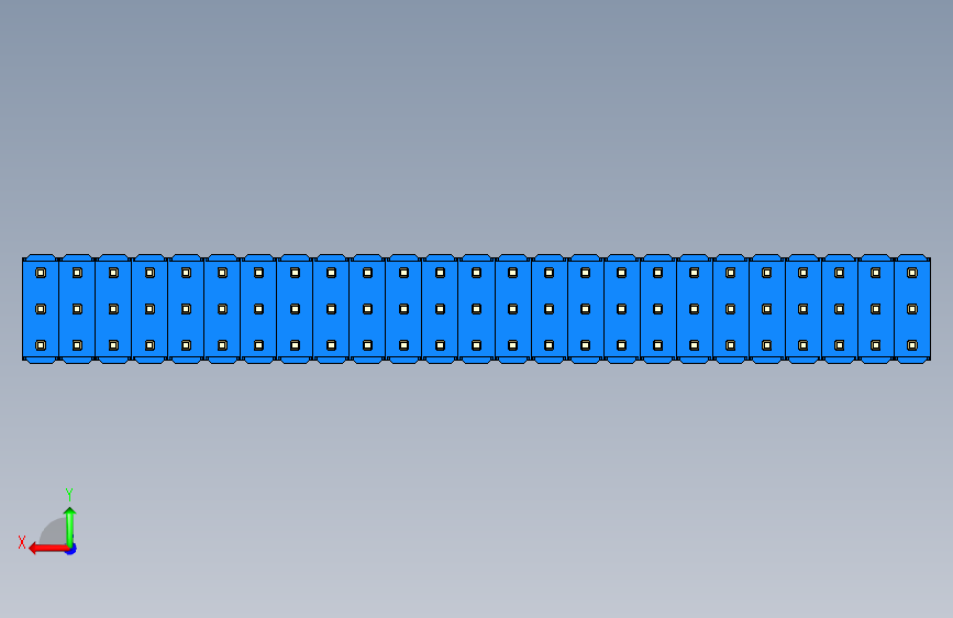 彩色公头100mil(2.54mm)系列-DS1021_blue_3x25p_100mil_Type1_rev1.0 背面视图