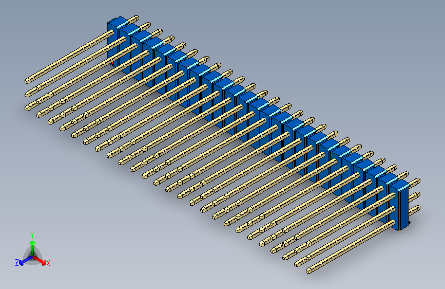 彩色公头100mil（2.54mm）系列-DS1021_blue_3x25p_100mil_Type19_rev1.0