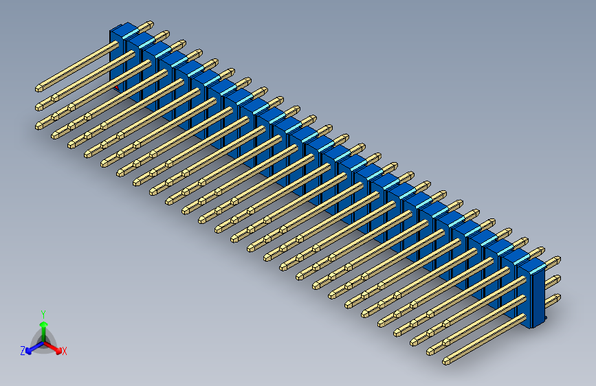 彩色公头100mil（2.54mm）系列-DS1021_blue_3x26p_100mil_Type5_rev1.0
