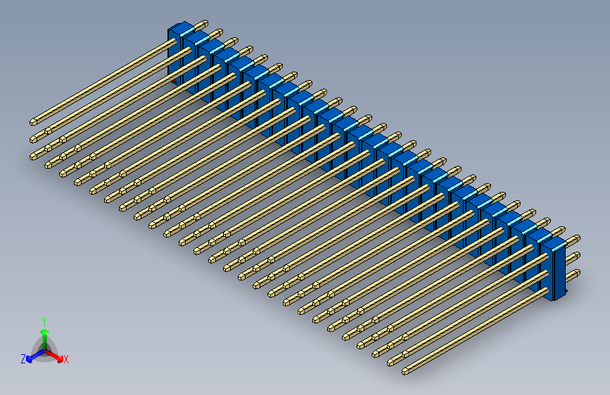 彩色公头100mil（2.54mm）系列-DS1021_blue_3x26p_100mil_Type43_rev1.0
