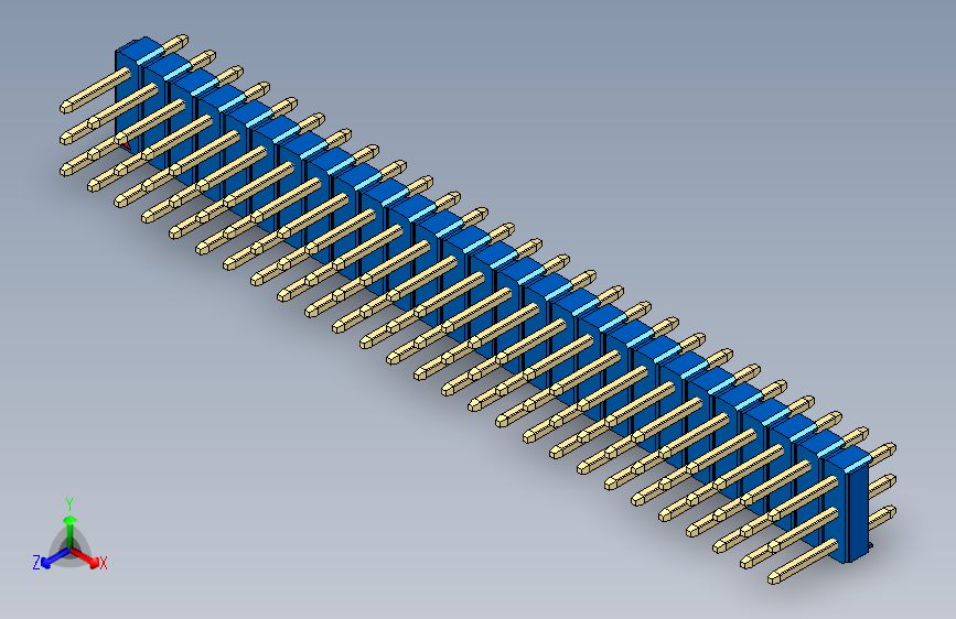 彩色公头100mil（2.54mm）系列-DS1021_blue_3x27p_100mil_Type1_rev1.0