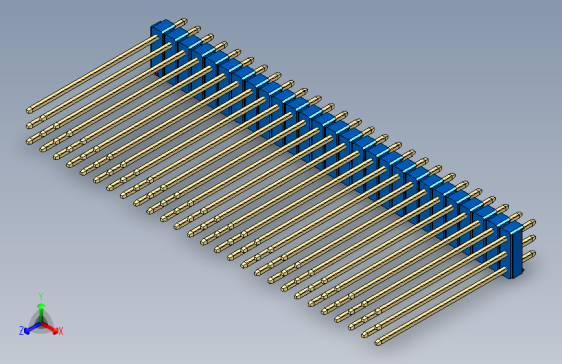 彩色公头100mil（2.54mm）系列-DS1021_blue_3x27p_100mil_Type43_rev1.0
