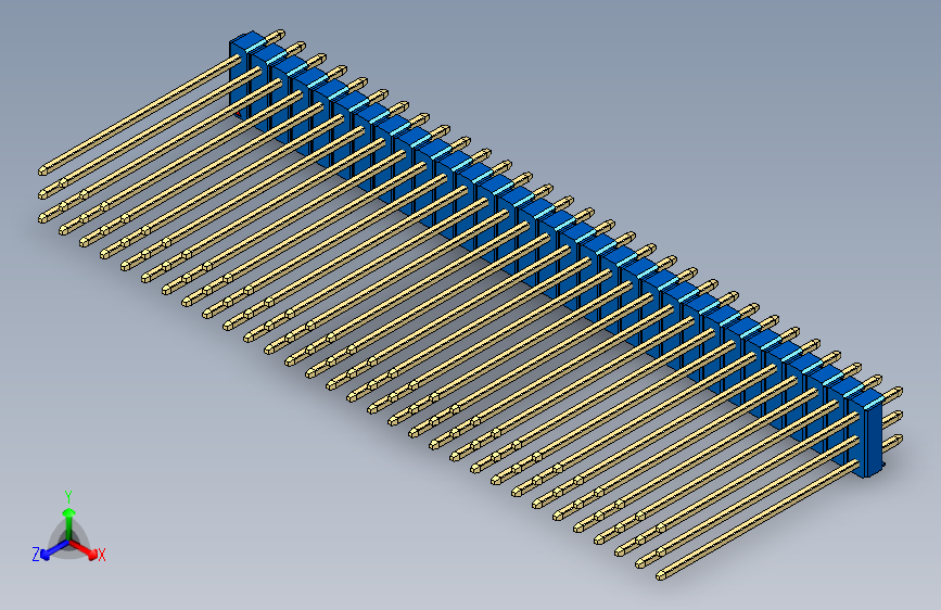 彩色公头100mil（2.54mm）系列-DS1021_blue_3x31p_100mil_Type43_rev1.0