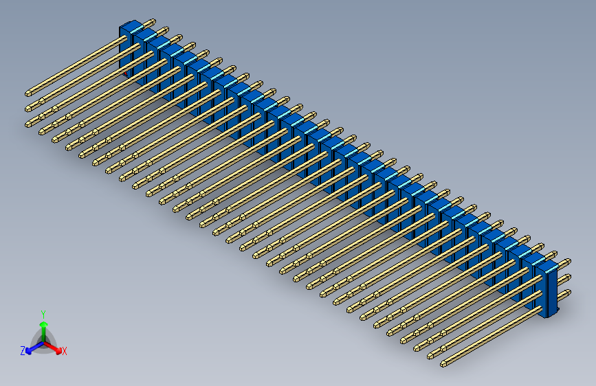 彩色公头100mil（2.54mm）系列-DS1021_blue_3x32p_100mil_Type19_rev1.0