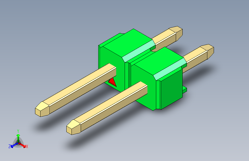 彩色公头100mil（2.54mm）系列-DS1021_green_1x02p_100mil_Type1_rev1.0