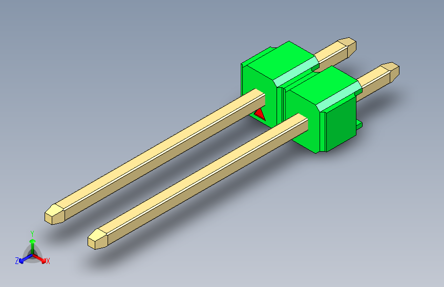 彩色公头100mil(2.54mm)系列-DS1021_green_1x02p_100mil_Type5_rev1.0