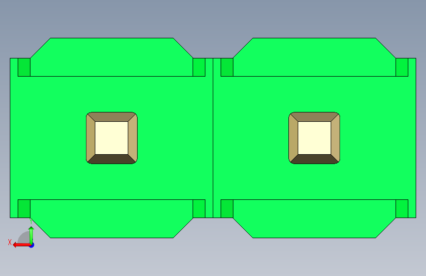 彩色公头100mil(2.54mm)系列-DS1021_green_1x02p_100mil_Type43_rev1.0 背面视图