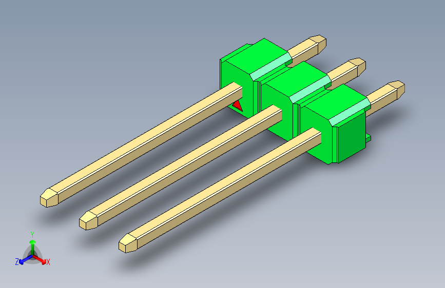彩色公头100mil（2.54mm）系列-DS1021_green_1x03p_100mil_Type5_rev1.0