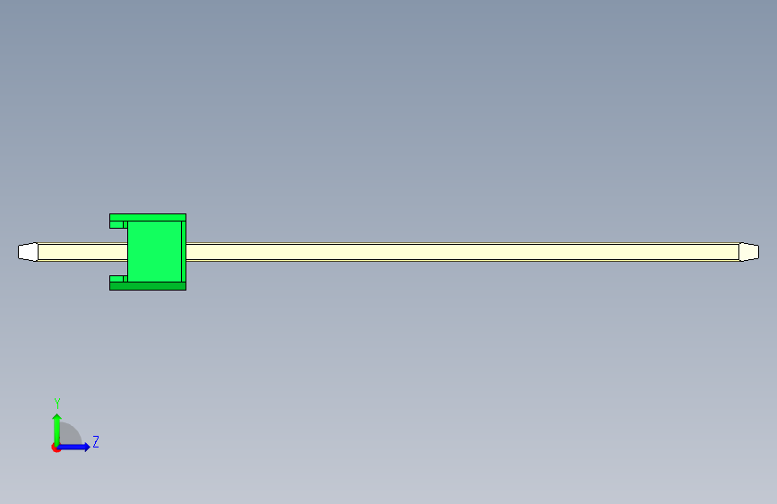 彩色公头100mil(2.54mm)系列-DS1021_green_1x03p_100mil_Type19_rev1.0 左侧视图
