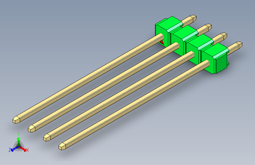 彩色公头100mil（2.54mm）系列-DS1021_green_1x04p_100mil_Type43_rev1.0
