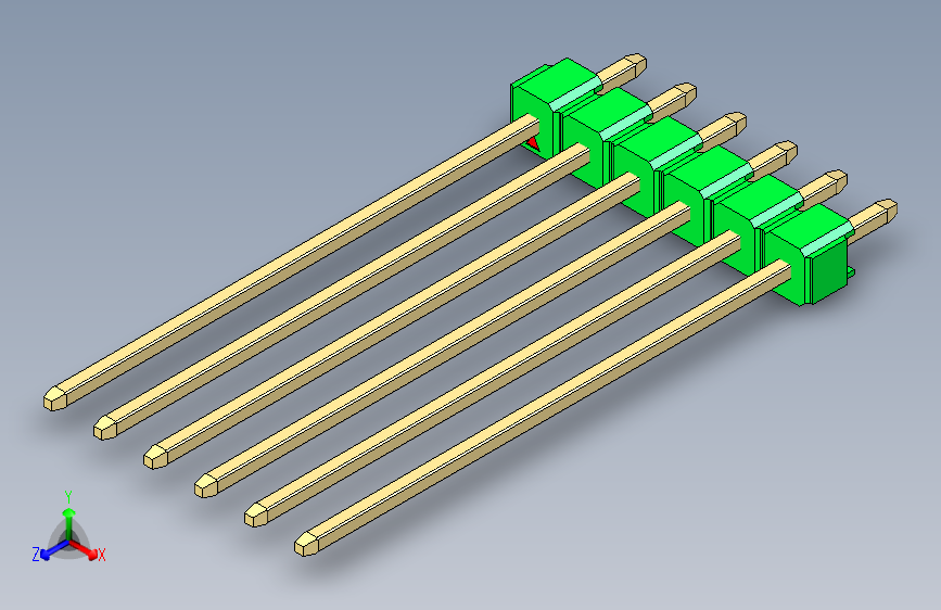 彩色公头100mil（2.54mm）系列-DS1021_green_1x06p_100mil_Type43_rev1.0