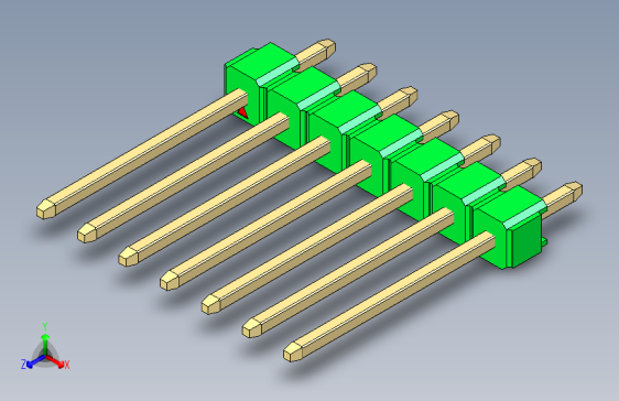 彩色公头100mil（2.54mm）系列-DS1021_green_1x07p_100mil_Type5_rev1.0