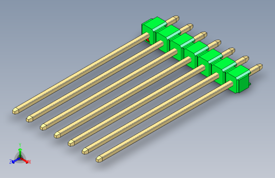 彩色公头100mil（2.54mm）系列-DS1021_green_1x07p_100mil_Type43_rev1.0