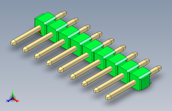 彩色公头100mil（2.54mm）系列-DS1021_green_1x09p_100mil_Type1_rev1.0