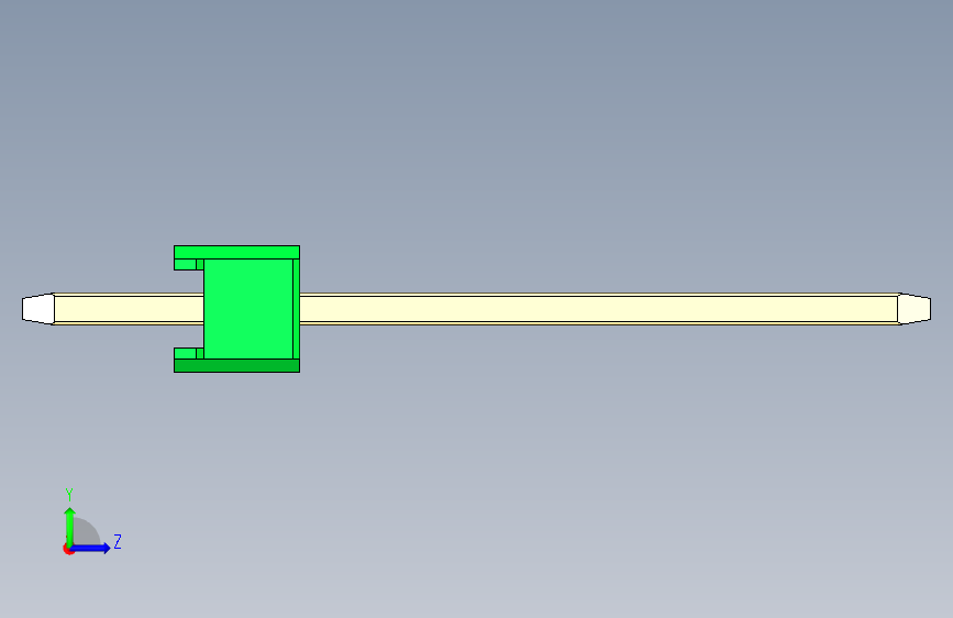 彩色公头100mil(2.54mm)系列-DS1021_green_1x11p_100mil_Type5_rev1.0 左侧视图