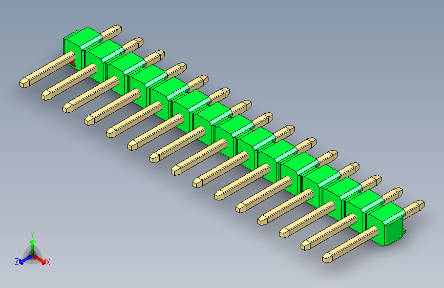 彩色公头100mil（2.54mm）系列-DS1021_green_1x15p_100mil_Type1_rev1.0