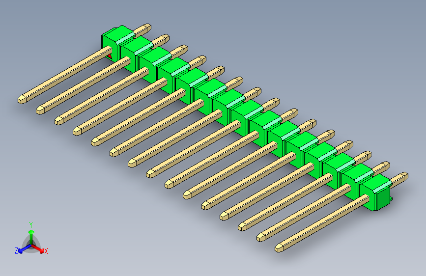 彩色公头100mil（2.54mm）系列-DS1021_green_1x15p_100mil_Type5_rev1.0