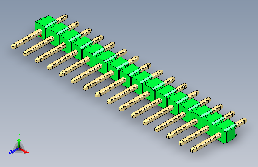彩色公头100mil（2.54mm）系列-DS1021_green_1x16p_100mil_Type1_rev1.0