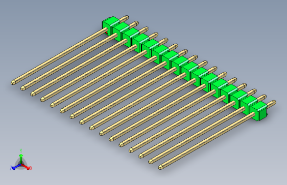 彩色公头100mil（2.54mm）系列-DS1021_green_1x16p_100mil_Type43_rev1.0