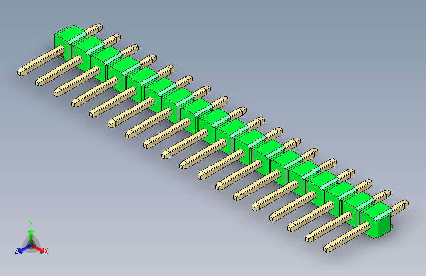 彩色公头100mil（2.54mm）系列-DS1021_green_1x18p_100mil_Type1_rev1.0