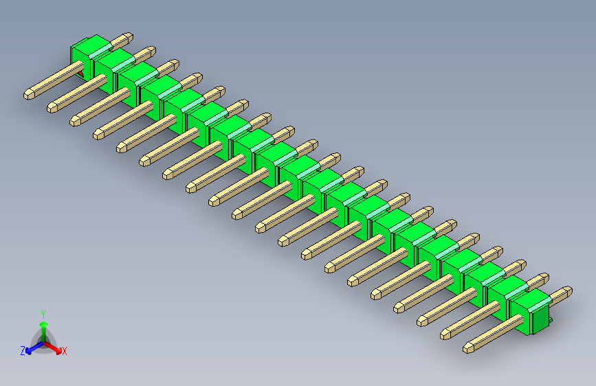 彩色公头100mil（2.54mm）系列-DS1021_green_1x20p_100mil_Type1_rev1.0