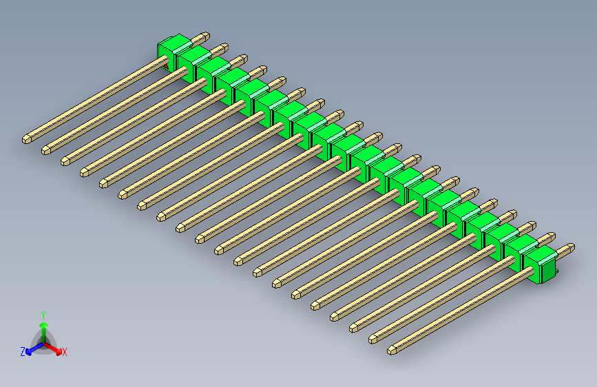 彩色公头100mil（2.54mm）系列-DS1021_green_1x20p_100mil_Type19_rev1.0