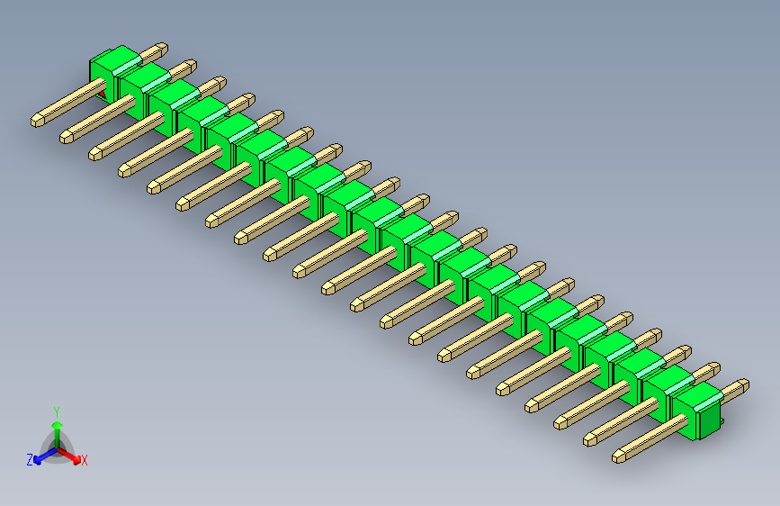 彩色公头100mil（2.54mm）系列-DS1021_green_1x21p_100mil_Type1_rev1.0