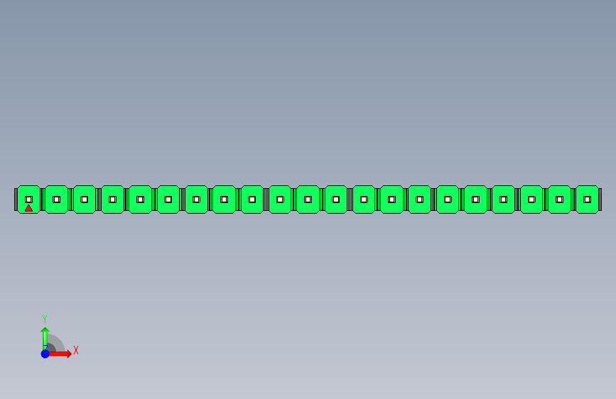 彩色公头100mil（2.54mm）系列-DS1021_green_1x21p_100mil_Type1_rev1.0_STEP_模型图纸下载 ...