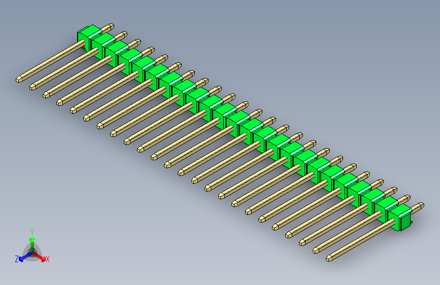 彩色公头100mil（2.54mm）系列-DS1021_green_1x24p_100mil_Type5_rev1.0
