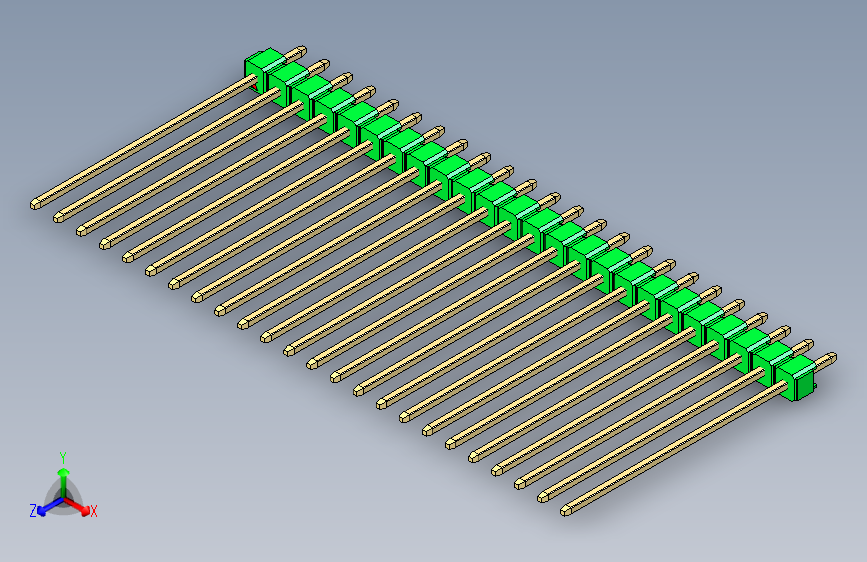 彩色公头100mil（2.54mm）系列-DS1021_green_1x24p_100mil_Type43_rev1.0