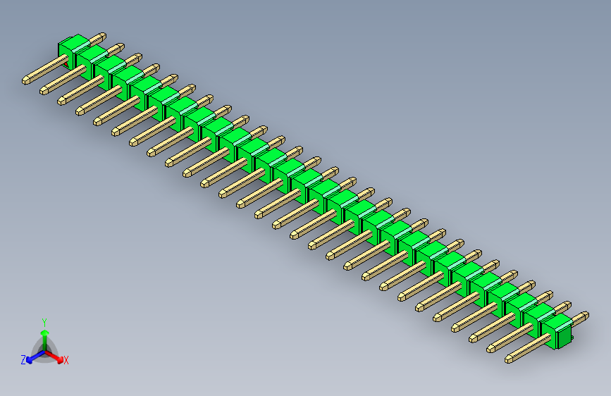彩色公头100mil（2.54mm）系列-DS1021_green_1x28p_100mil_Type1_rev1.0