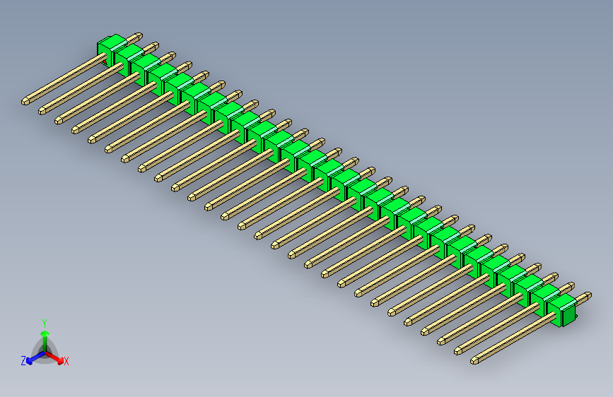 彩色公头100mil（2.54mm）系列-DS1021_green_1x28p_100mil_Type5_rev1.0