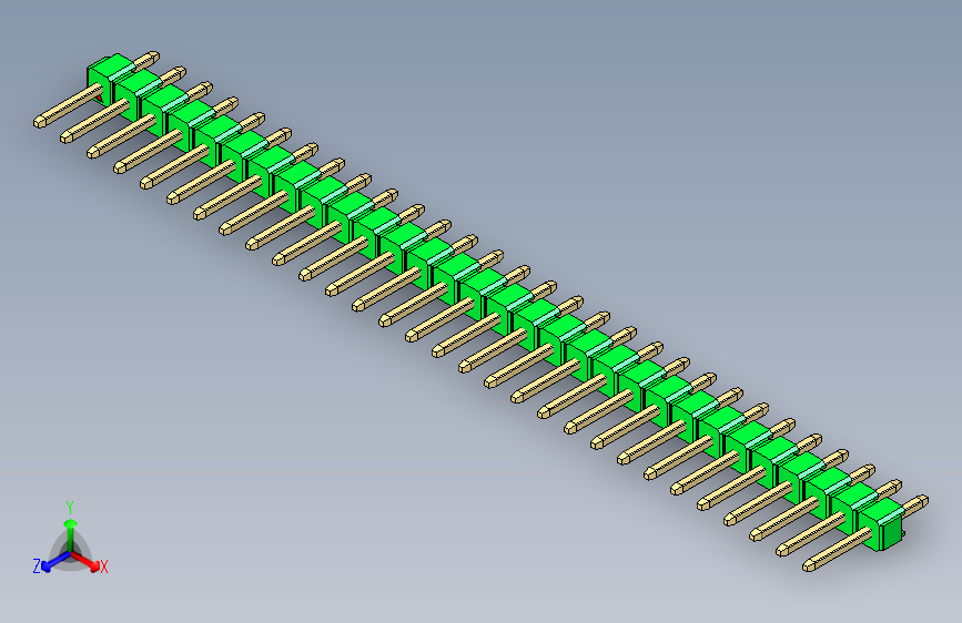 彩色公头100mil（2.54mm）系列-DS1021_green_1x30p_100mil_Type1_rev1.0