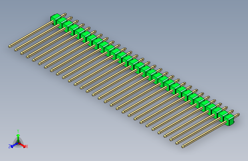 彩色公头100mil（2.54mm）系列-DS1021_green_1x30p_100mil_Type19_rev1.0